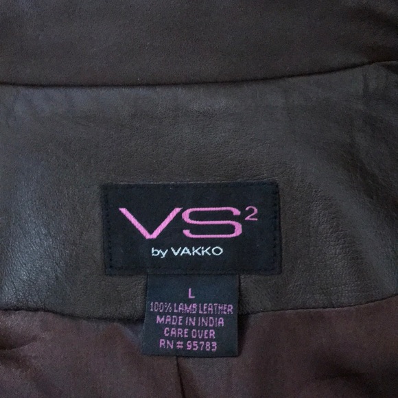 Vintage brown leather jacket - Picture 4 of 8